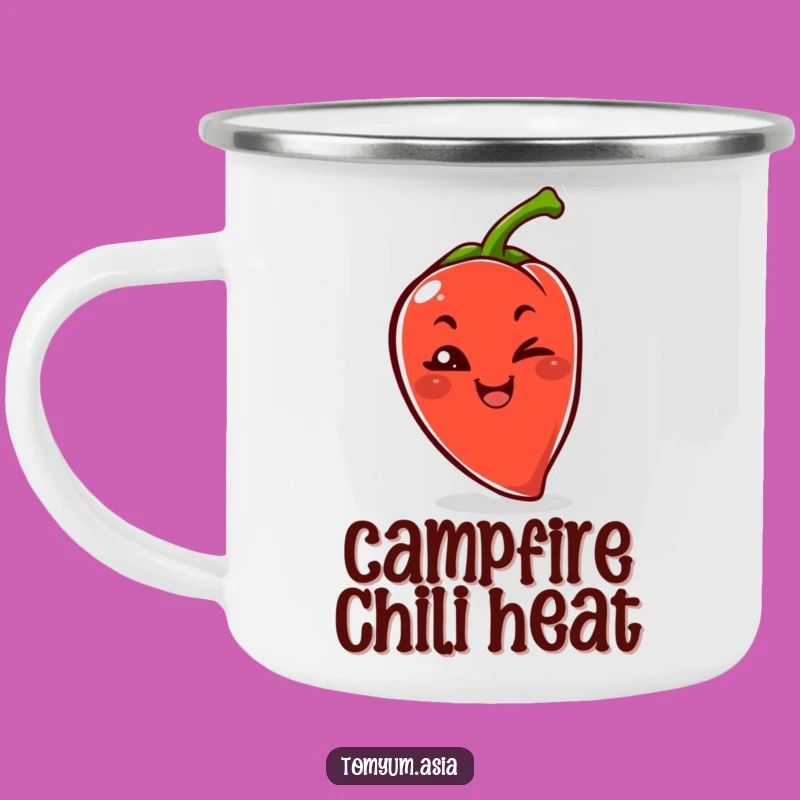 Adventure Ready Funny Kawaii Chili Pepper Wink Camping Mug