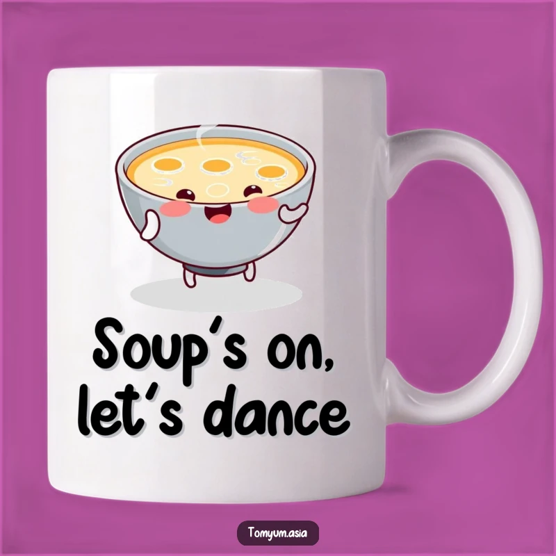Funny Kawaii Soup Bowl Mug Gift: Dancing Soup for Happy Mornings