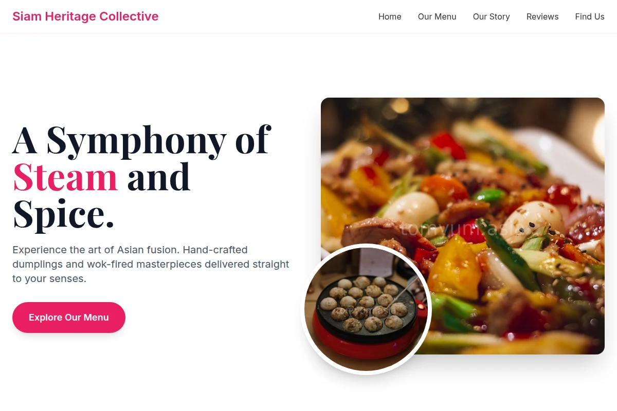 Steamer Asian Fusion Food