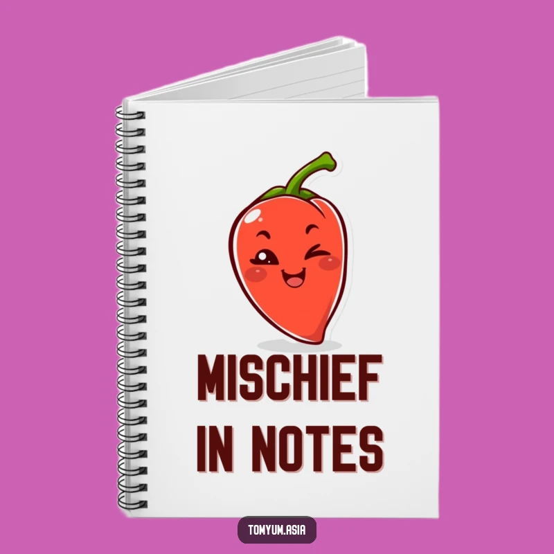Funny Kawaii Chili Pepper Wink Notebook: Jot Down Spicy Ideas