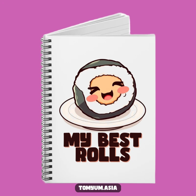 Funny Kawaii Sushi Roll Wink Notebook: Jot Down Ideas Hilariously