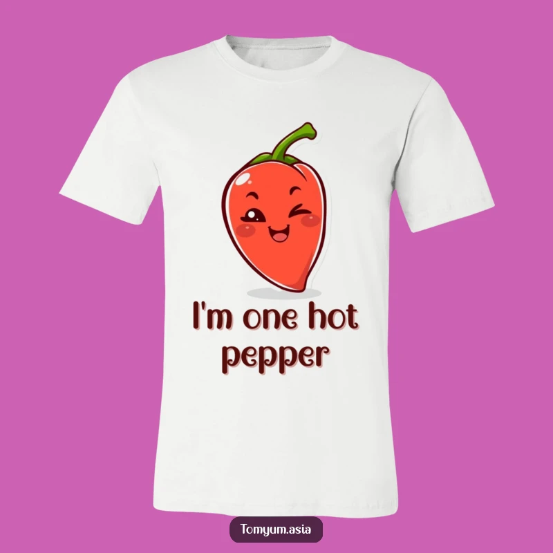 Funny Kawaii Chili Pepper Wink T-Shirt: Wear Your Mischief