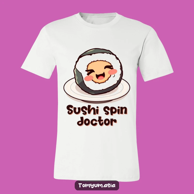 Funny Kawaii Sushi Roll Wink T-Shirt: Wear Your Humor with Style